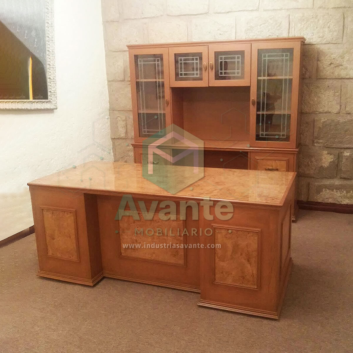 Escritorio y Credenza Linea Regencia