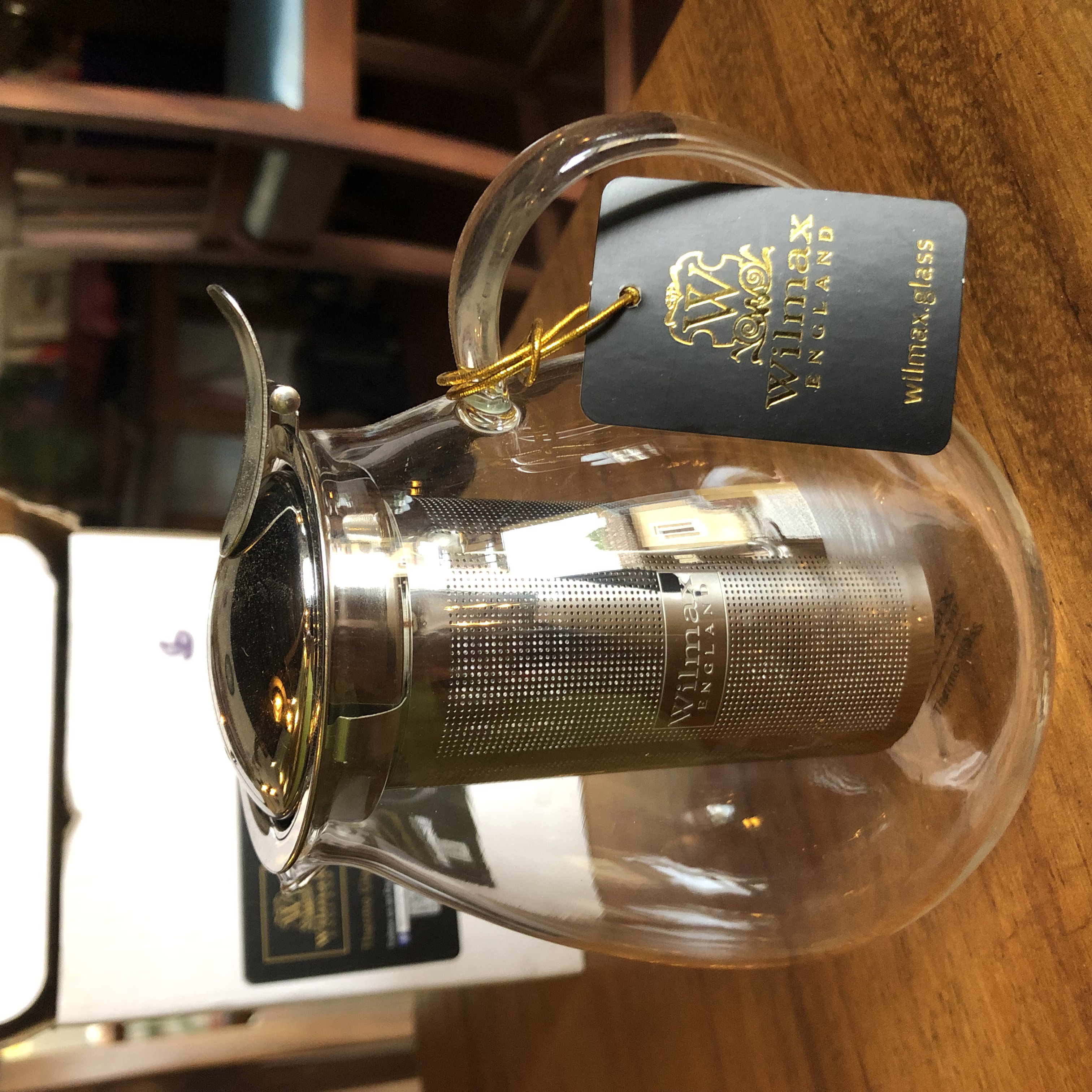 Wilmax - Tetera térmica de vidrio (20 onzas líquidas)