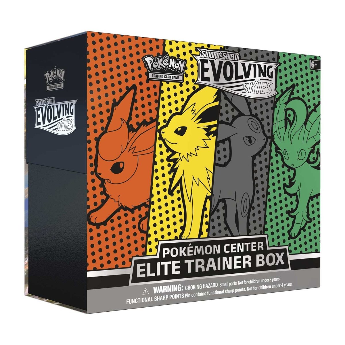 Evolving Skies Pokemon Center Elite trainer box (flareon/jolteon/umbreon/leafeon box art)