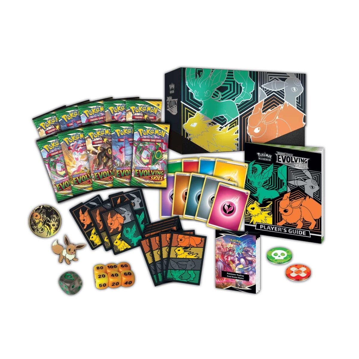 Evolving Skies Pokemon Center Elite trainer box (flareon/jolteon/umbreon/leafeon box art)