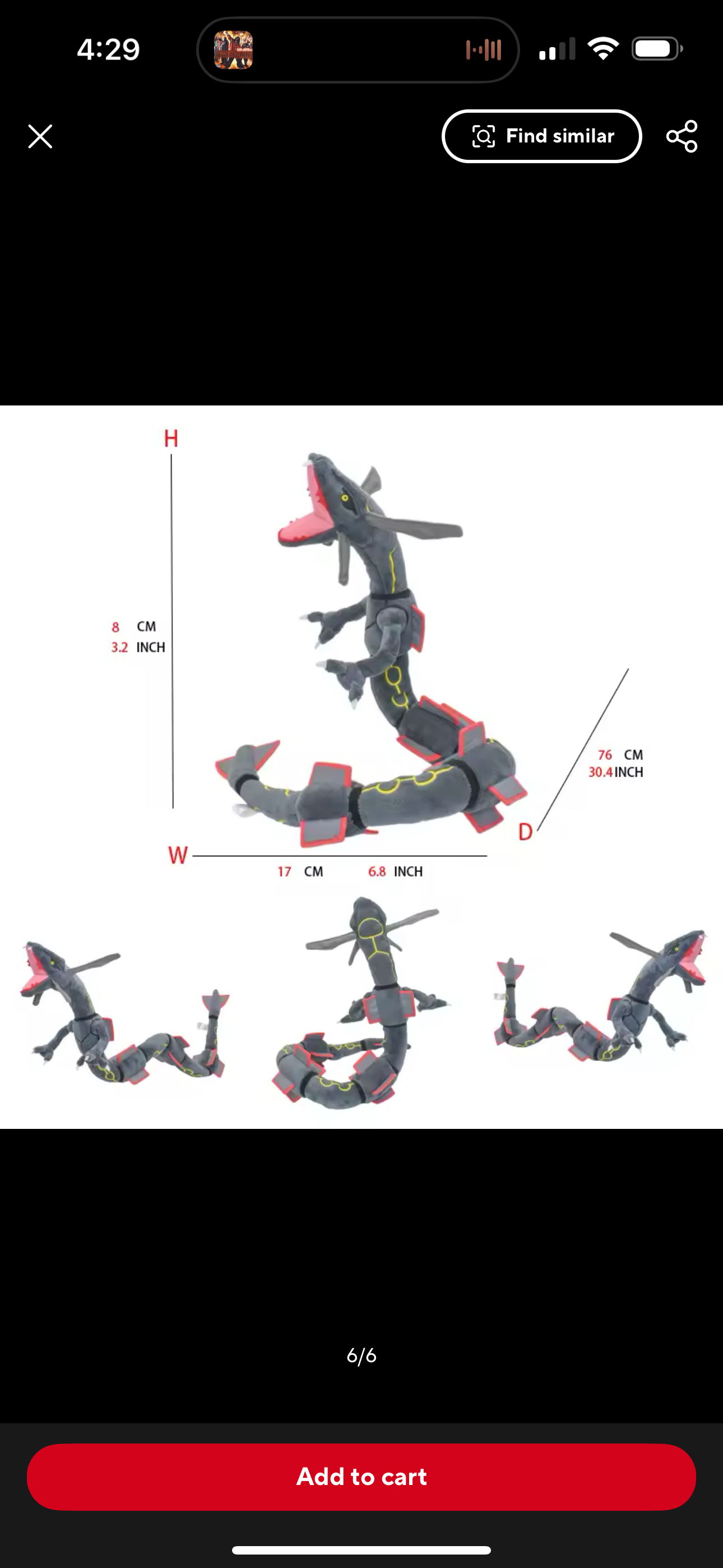 Shiny  Rayquaza plush