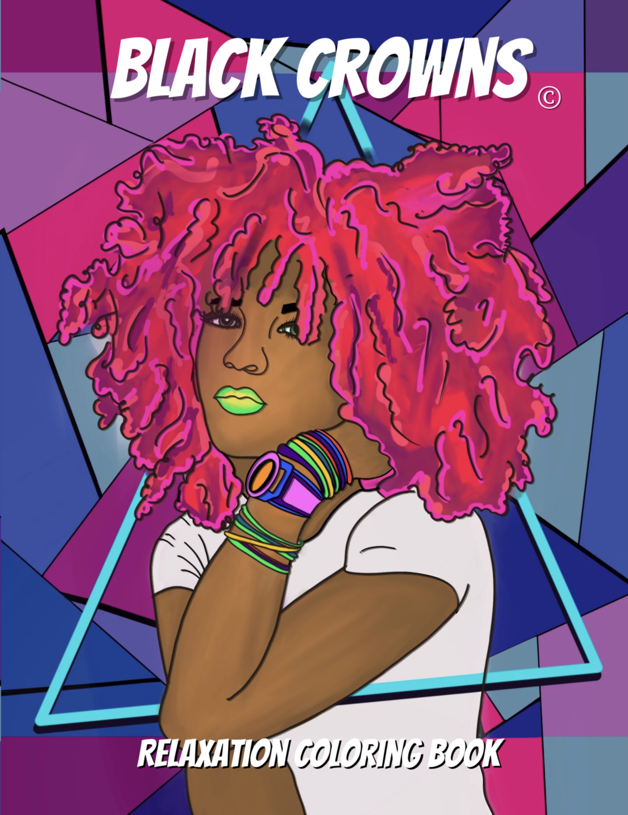 Black Crowns Coloring Book