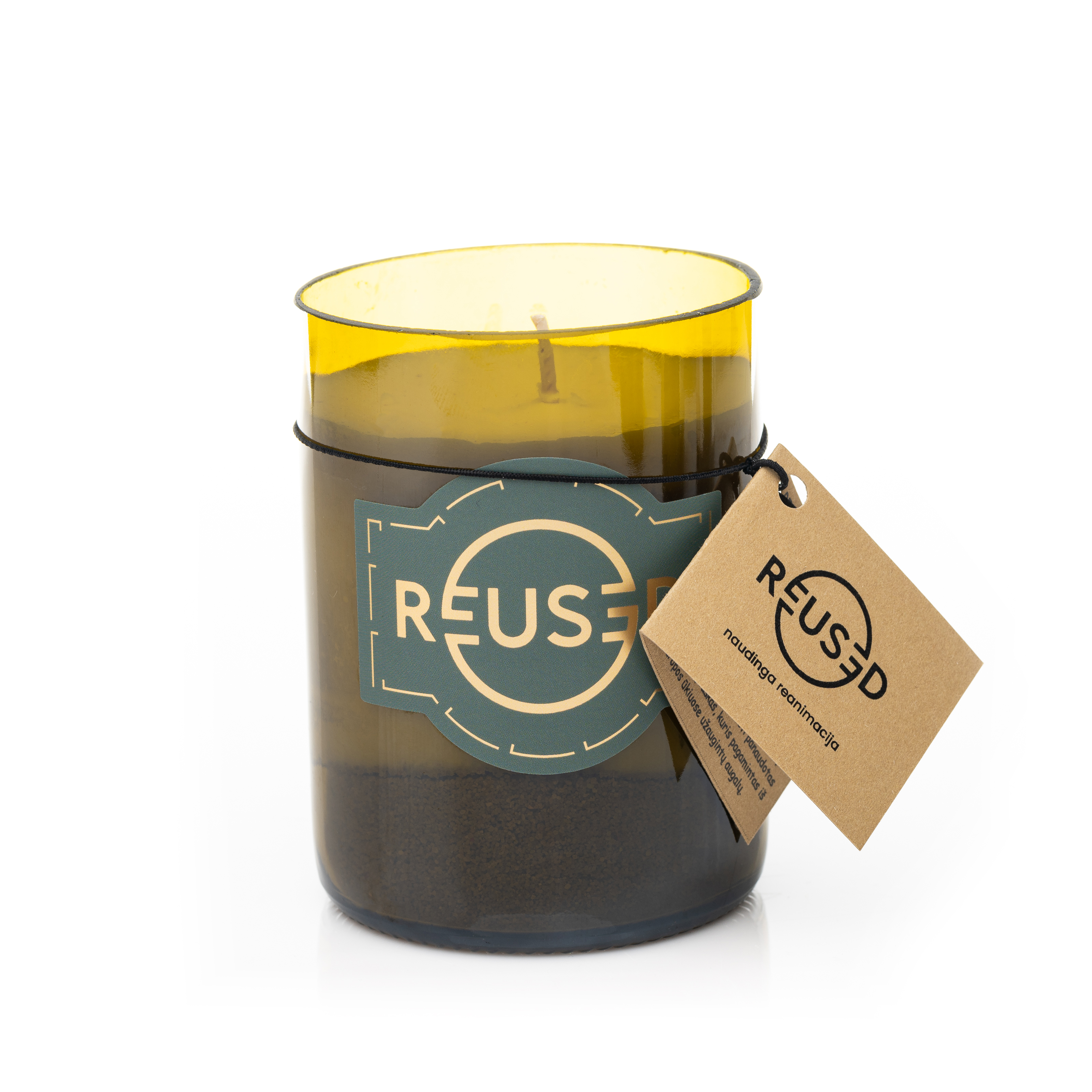 PAPILDYMAS REUSED didelė žvakė (iš 1,5 l butelio)
