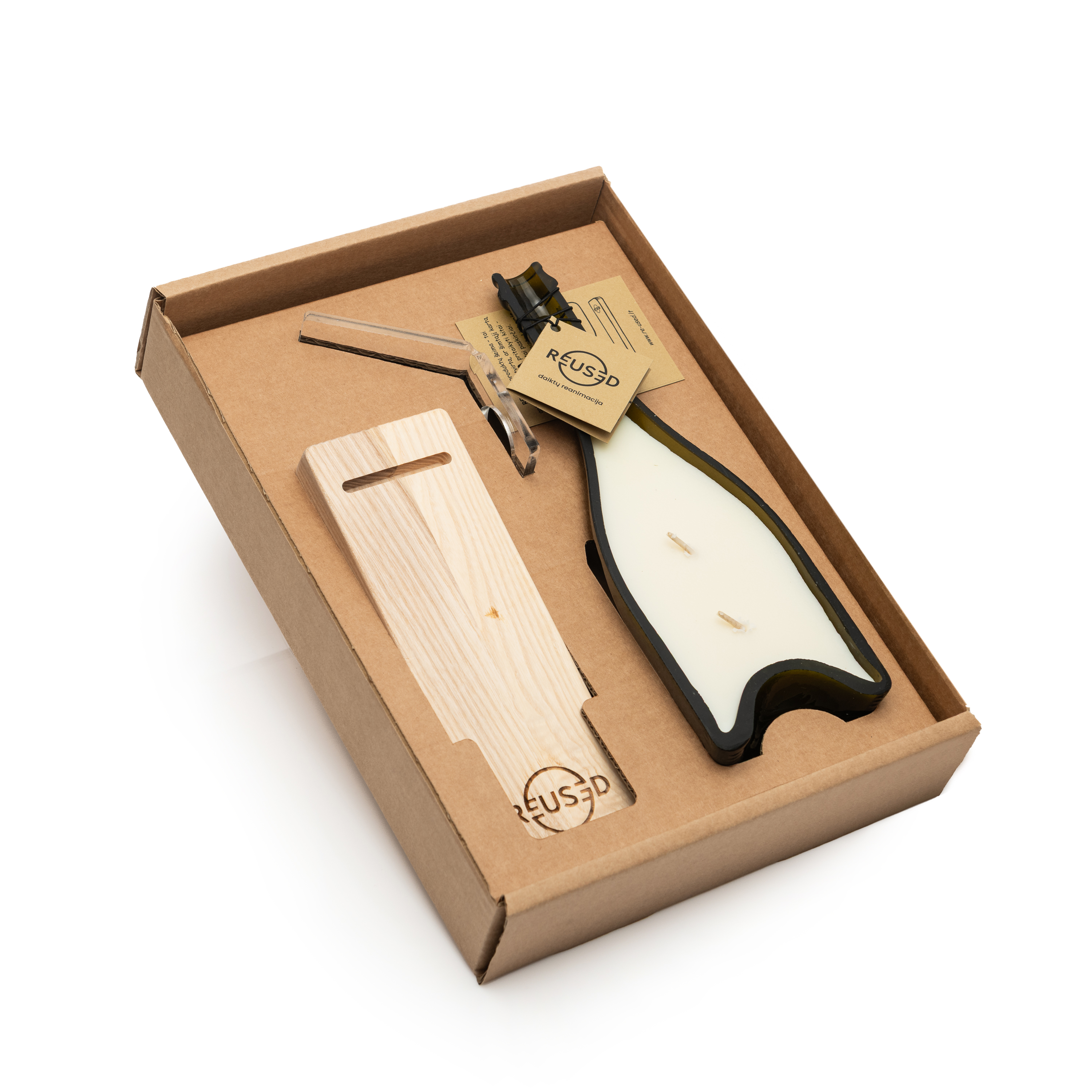  REUSED žvakė "laivas" su stoveliu O, KARA MIA