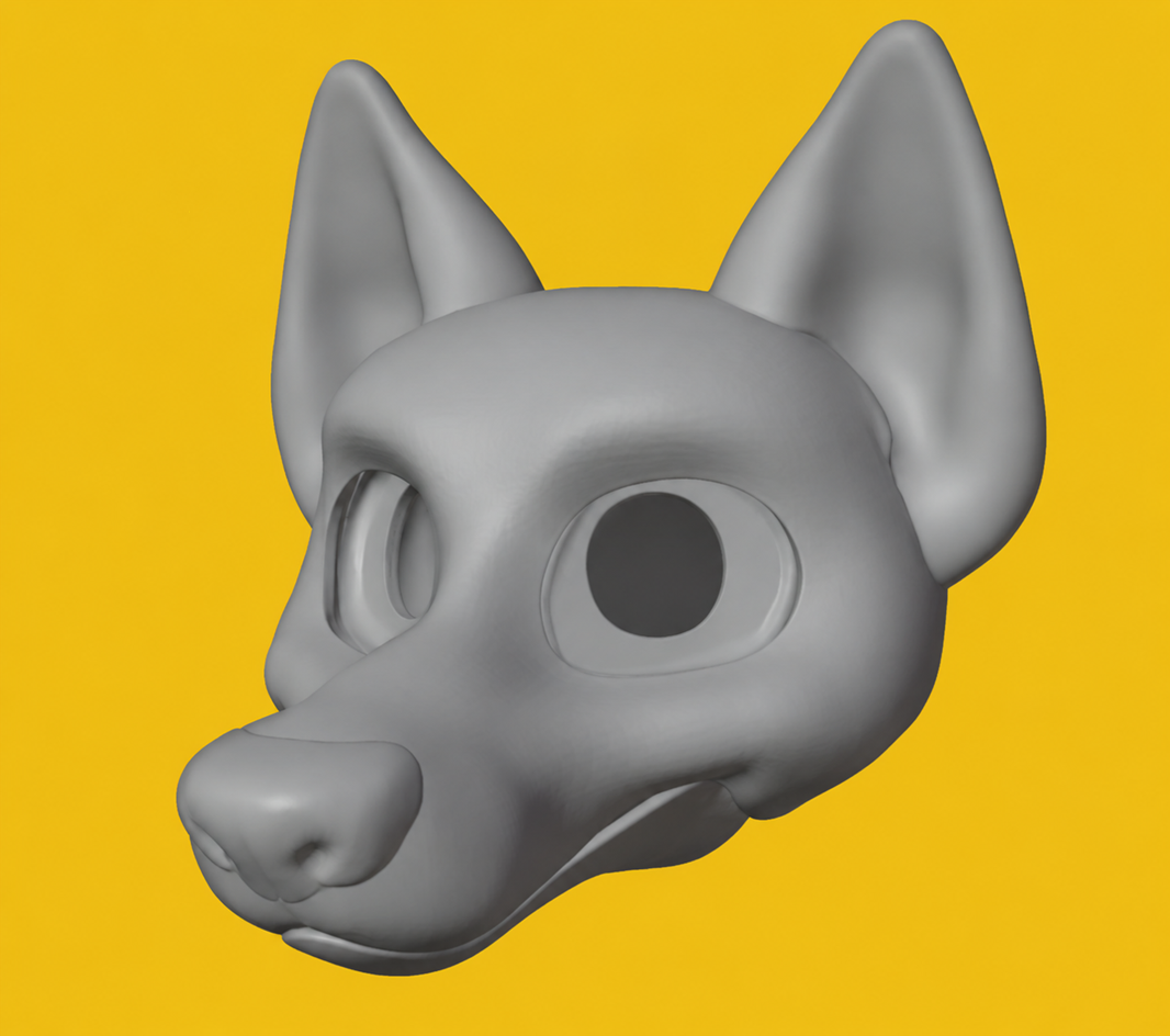  (Unavailable) Modular Wolf Head Base (PLA)