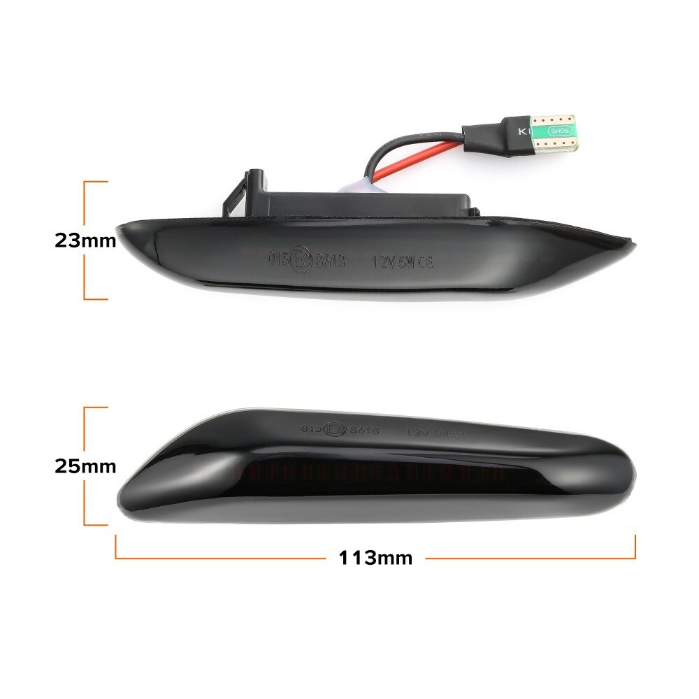 BMW E90 E91 E92 E60 E87 E82 E46 X1 X3 NE-Dinaminiai LED posūkiai