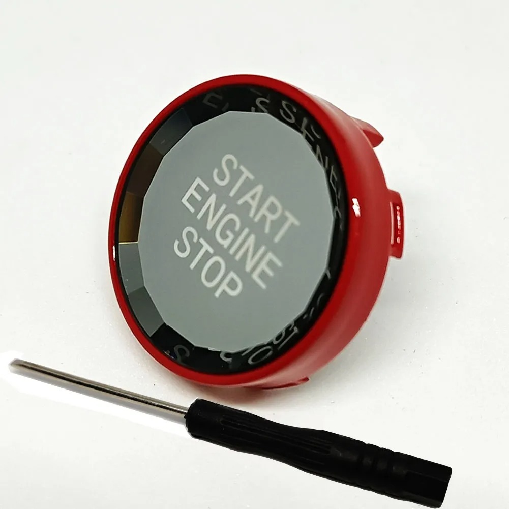 BMW E-serijos Start-Stop kristalinis mygtukas (raudonas)