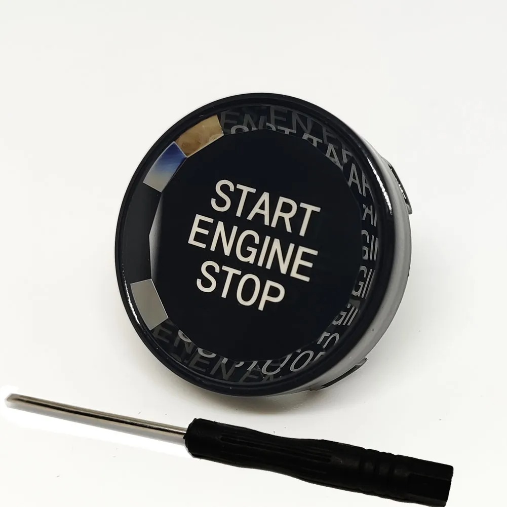 BMW E-serijos Start-Stop kristalinis mygtukas (juodas)