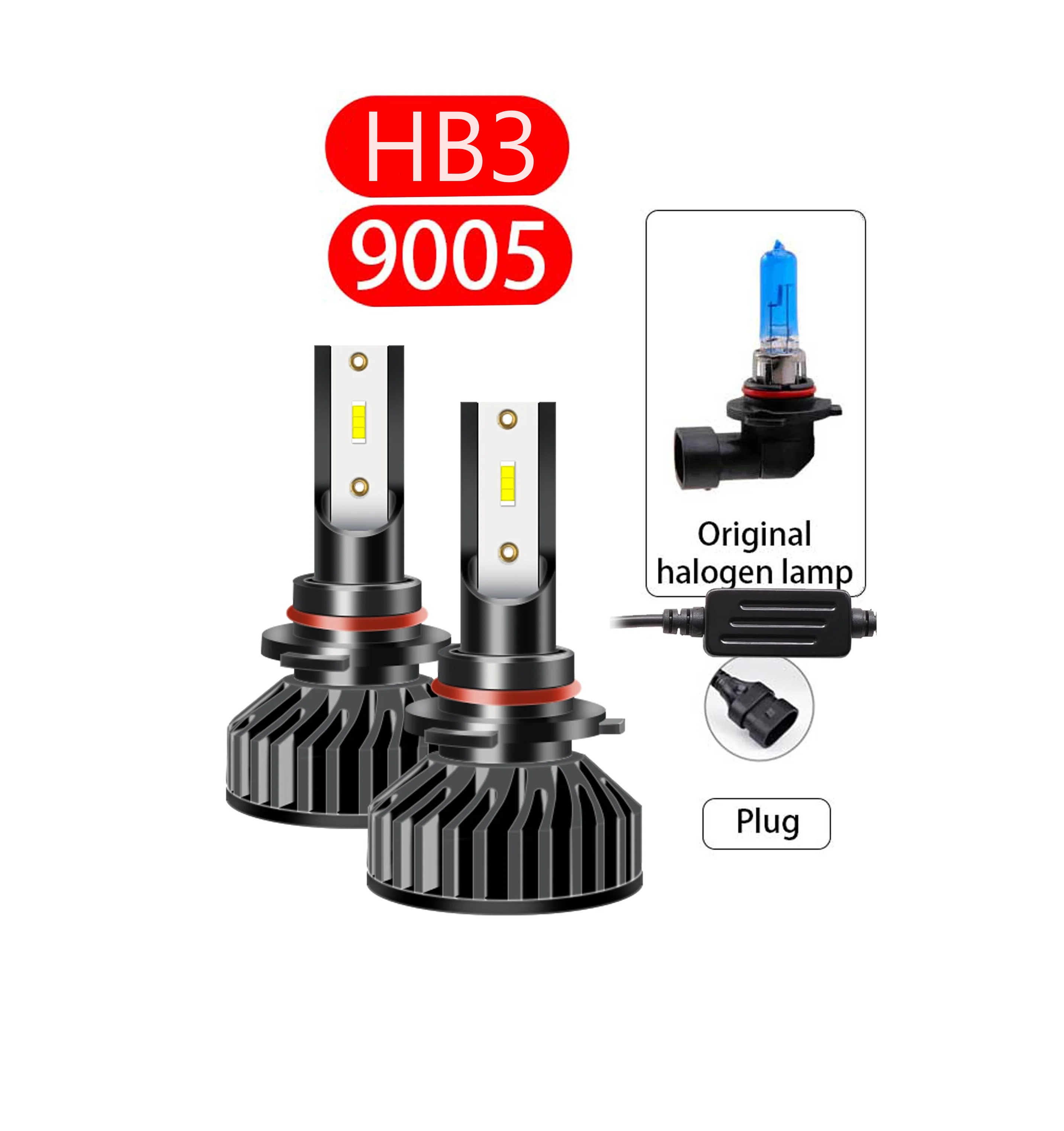 HB3 9005 LED lemputės Alicen