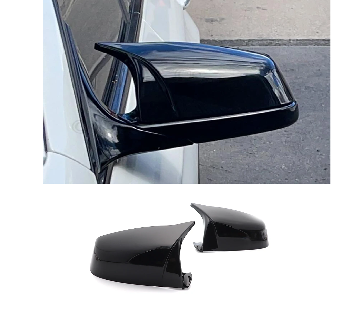 BMW E60 E61; F10 F11; F07 GT; E63 E64; F06 F12 F13; F01 F02 F03 F04 veidrodėlių dangteliai (be LED posūkio)