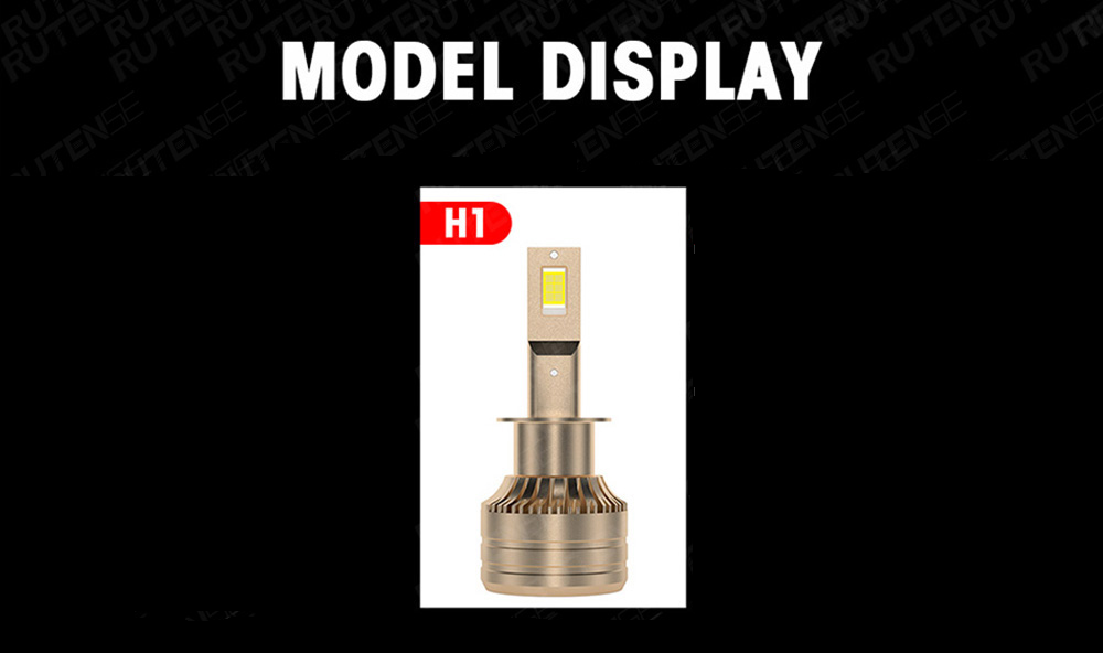 H1 LED lemputės XM70 Rutense