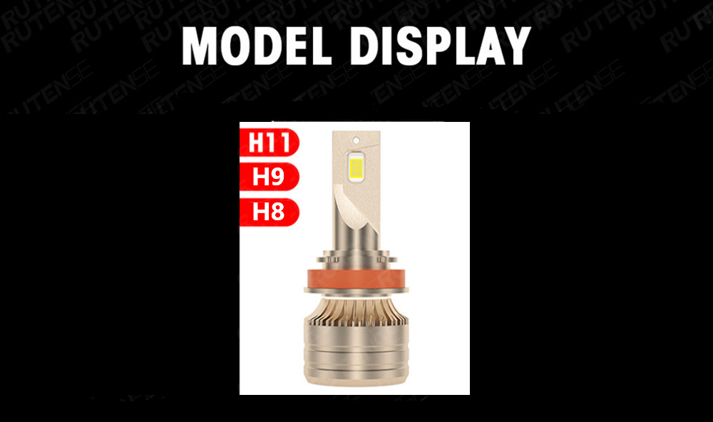 H8 H9 H11 LED lemputės XM70 Rutense