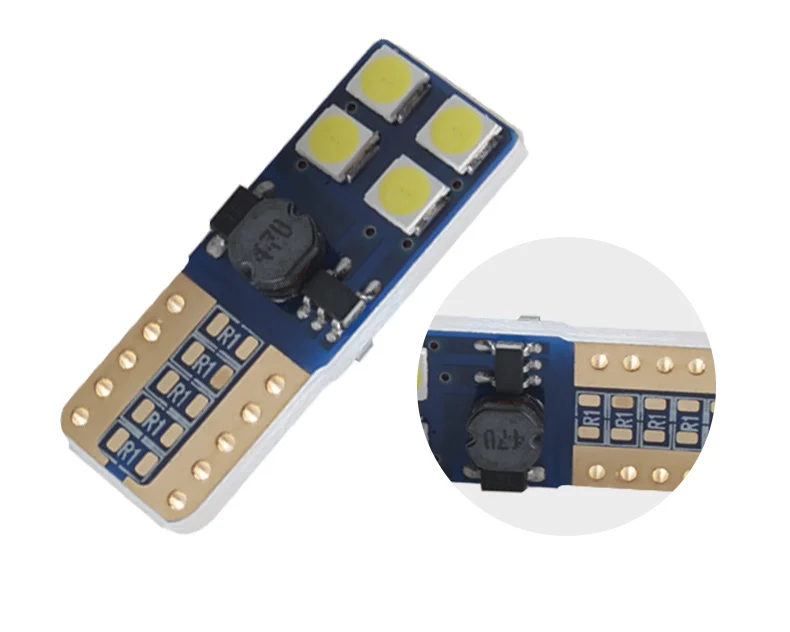 LED lemputė T10 W5W 8SMD CANBUS (dvipusė)