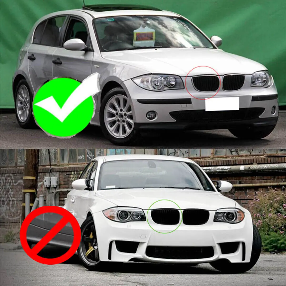 BMW E81 E87 PRE LCI dvigubos groteles