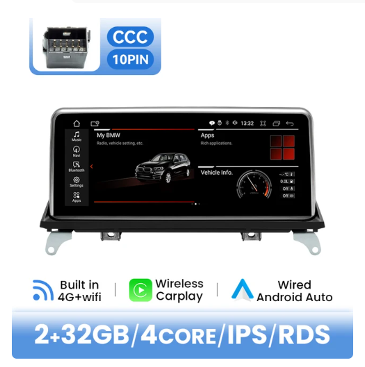 BMW E70 X5 / E71 X6 multimedija 4core + 2GB + 32ROM 10.25" *CCC