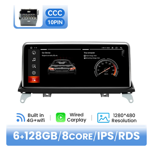 BMW E70 X5 / E71 X6 multimedija 8core + 6GB + 128ROM 10.25" *CCC