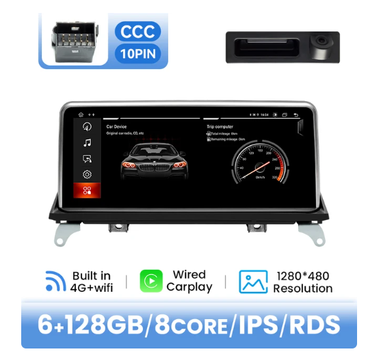 BMW E70 X5 / E71 X6 multimedija 8core + 6GB + 128ROM + Camera 10.25" *CCC