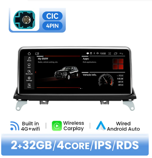 BMW E70 X5 / E71 X6 multimedija 4core + 2GB + 32ROM 10.25" *CIC
