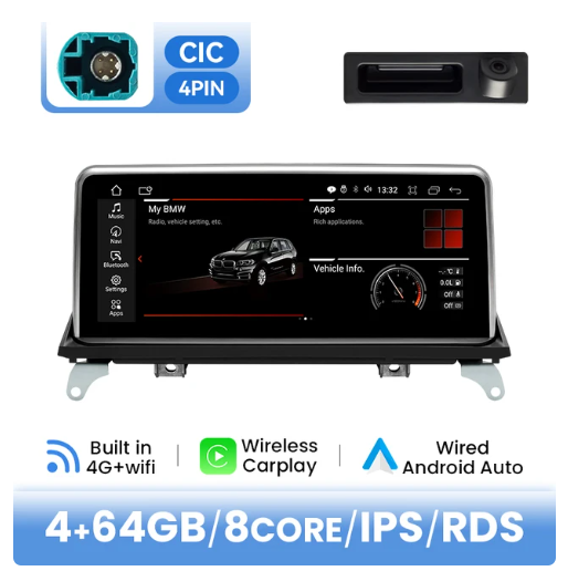 BMW E70 X5 / E71 X6 multimedija 8core + 4GB + 64ROM + Camera 10.25" *CIC