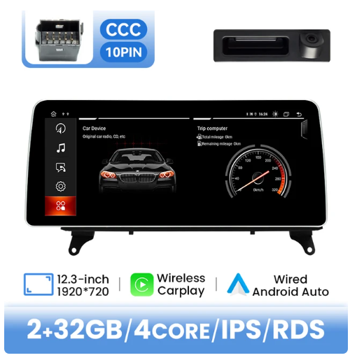 BMW E70 X5 / E71 X6 multimedija 4core + 2GB + 32ROM + Camera 12.3" *CCC