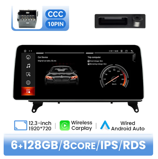 BMW E70 X5 / E71 X6 multimedija 8core + 6GB + 128ROM + Camera 12.3" *CCC