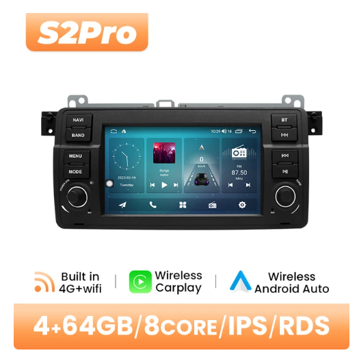 BMW E46 multimedija 8core + 4GB + 64ROM 7" *S2PRO