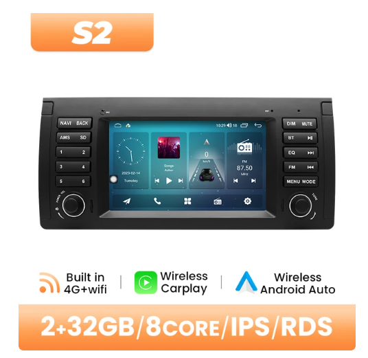 BMW E39 multimedija 8core + 2GB + 32ROM 7" *S2