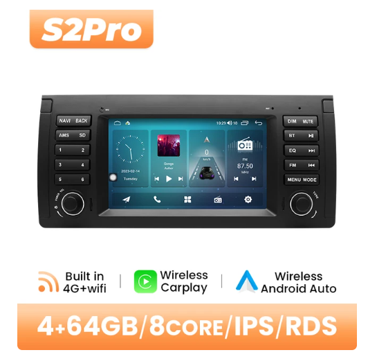 BMW E39 multimedija 8core + 4GB + 64ROM 7" *S2PRO