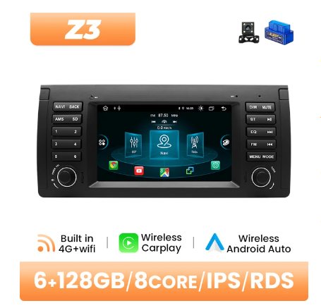 BMW E39 multimedija 8core + 6GB + 128ROM + Camera 7" *Z3