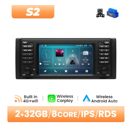 BMW E53 multimedija 8core + 2GB + 32ROM + Camera 7" *S2 
