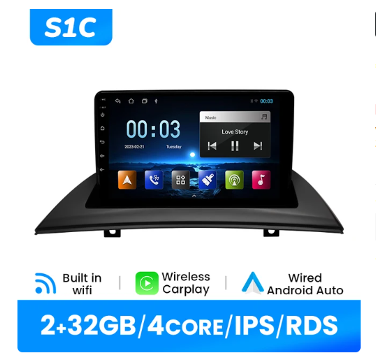 BMW E83 multimedija 4core + 2GB + 32ROM 9" *S1C
