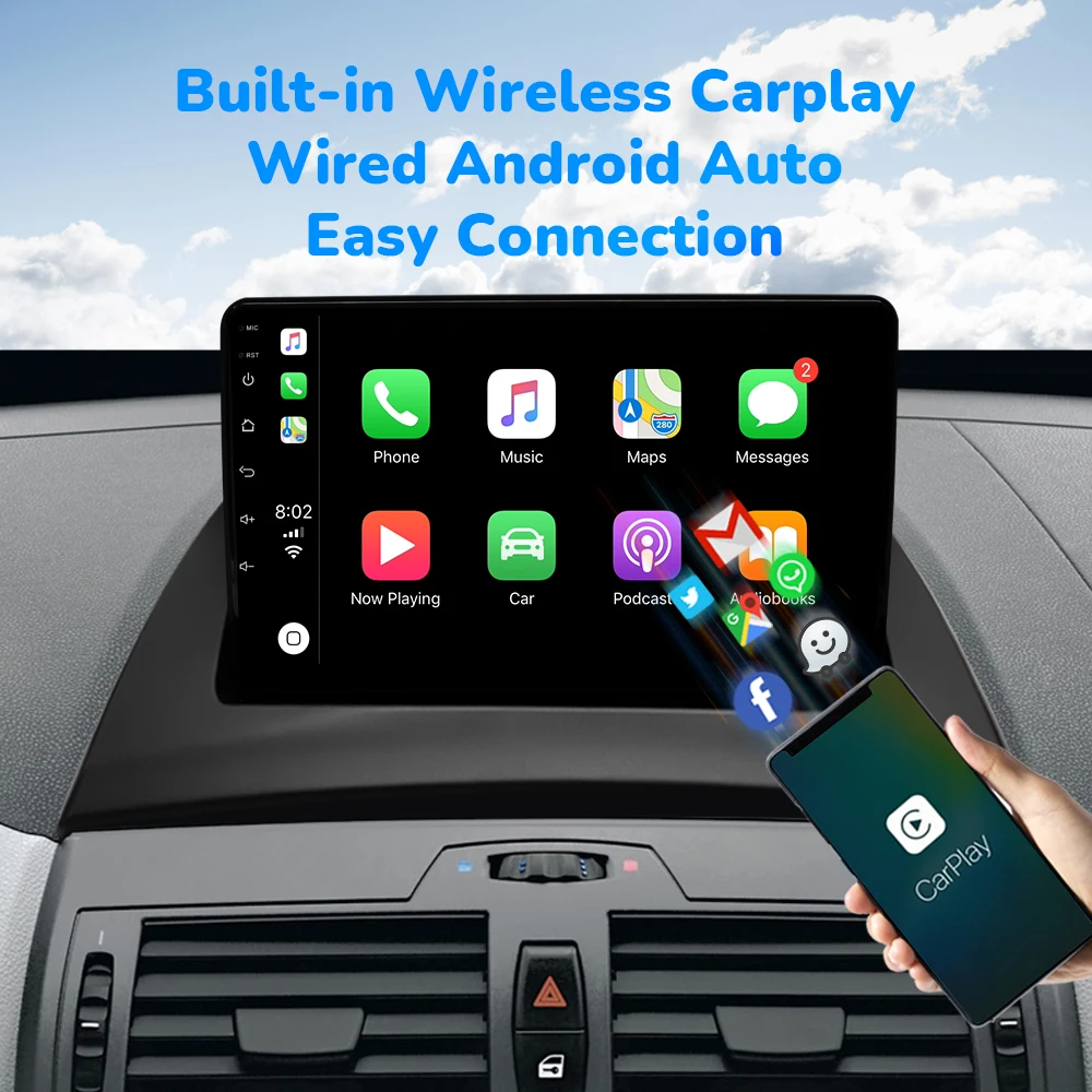 BMW E83 multimedija 8core + 4GB + 32ROM + Camera 9" *V1
