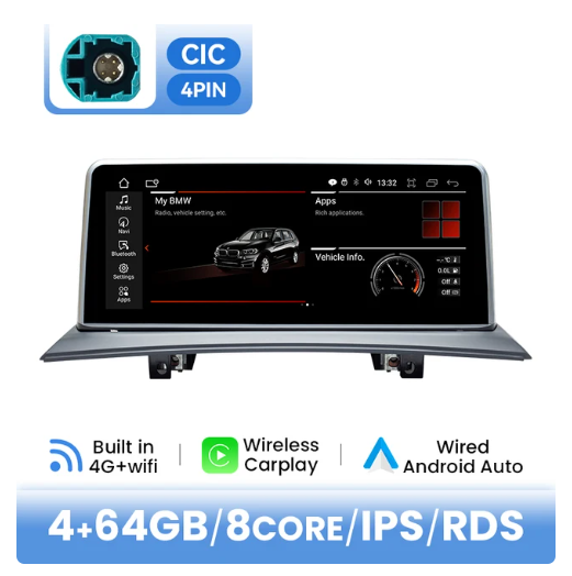 BMW E83 multimedija 8core + 4GB + 64ROM 10.25" *CIC