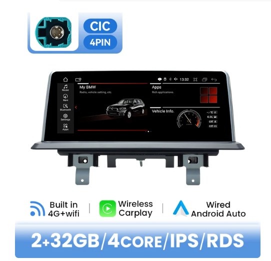 BMW E81 / E82 / E87 / E88 multimedija 4core + 2GB + 32ROM 10.25" *CIC
