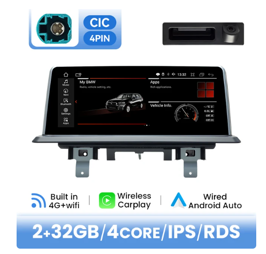 BMW E81 / E82 / E87 / E88 multimedija 4core + 2GB + 32ROM + Camera 10.25" *CIC