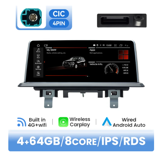 BMW E81 / E82 / E87 / E88 multimedija 8core + 4GB + 64ROM + Camera 10.25" *CIC