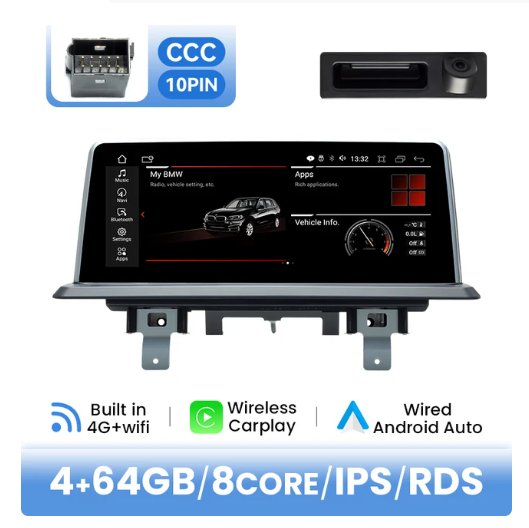 BMW E81 / E82 / E87 / E88 multimedija 8core + 4GB + 64ROM + Camera 10.25" *CCC