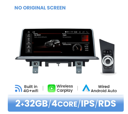 BMW E81 / E82 / E87 / E88 multimedija 4core + 2GB + 32ROM + iDrive 10.25" *NOEM