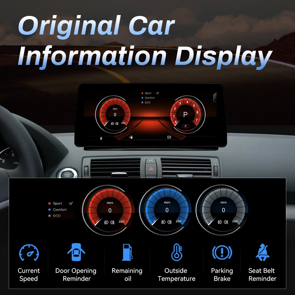BMW E81 / E82 / E87 / E88 multimedija 4core + 2GB + 32ROM + Camera 12.3" *CCC