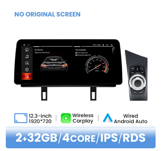 BMW E81 / E82 / E87 / E88 multimedija 4core + 2GB + 32ROM + iDrive 12.3" *NOEM
