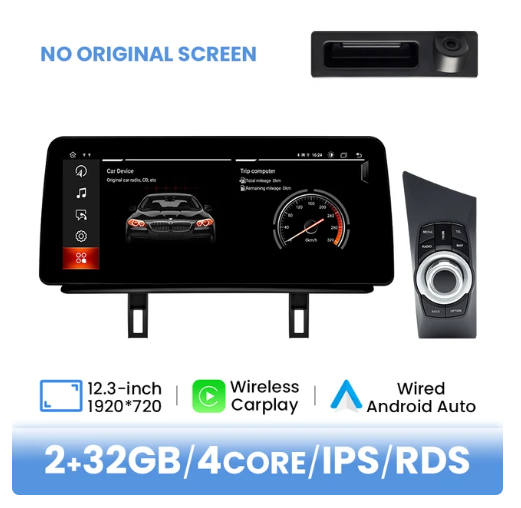 BMW E81 / E82 / E87 / E88 multimedija 4core + 2GB + 32ROM + iDrive + Camera 12.3" *NOEM