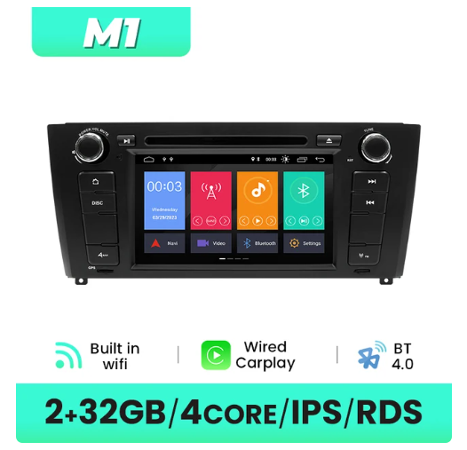 BMW E81 / E82 / E87 / E88 multimedija 4core + 2GB + 32ROM 7" *M1