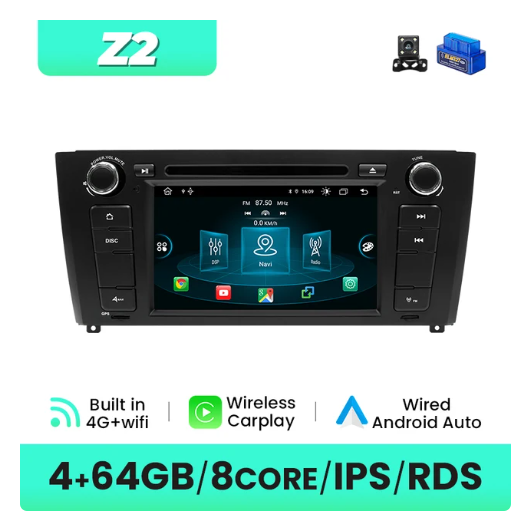 BMW E81 / E82 / E87 / E88 multimedija 8core + 4GB + 64ROM + Camera 7" *Z2