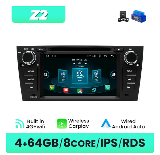 BMW E90 / E91 / E92 / E93 multimedija 8core + 4GB + 64ROM + Camera 7" *Z2