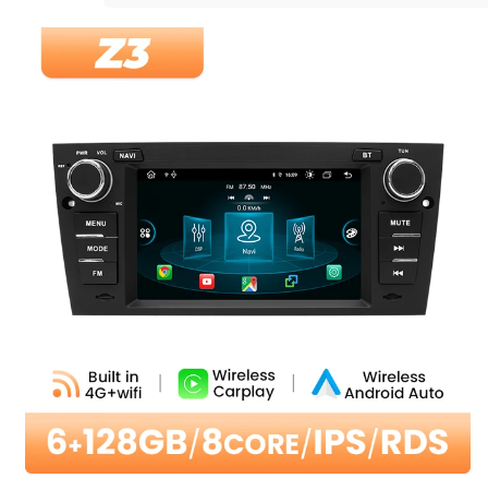 BMW E90 / E91 / E92 / E93 multimedija 8core + 6GB + 128ROM 7" *Z3