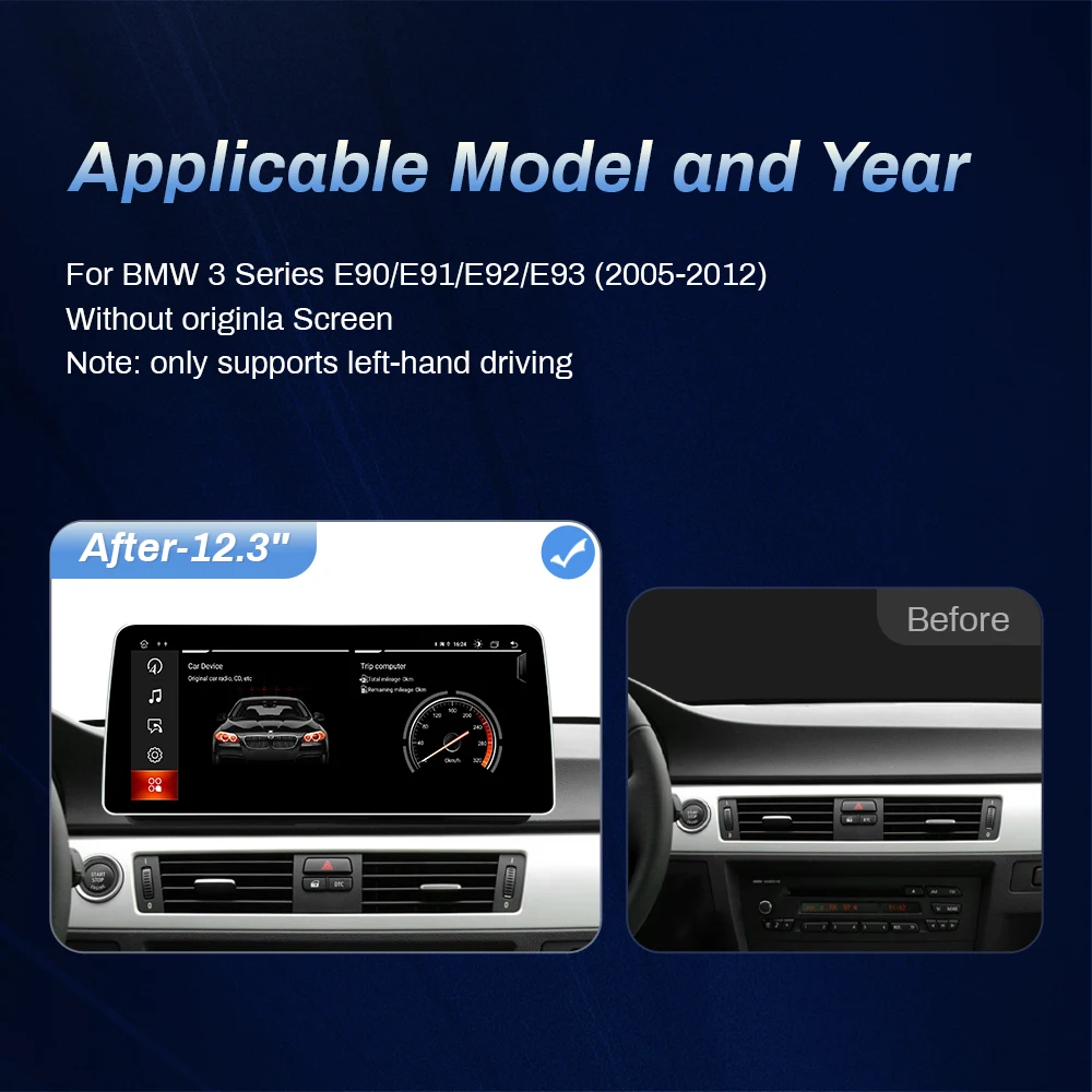 BMW E90 / E91 / E92 / E93 multimedija 8core + 4GB + 64ROM + iDrive 12.3" *NOEM