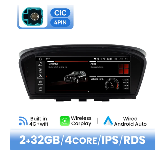 BMW E90 / E91 / E92 / E93 / E60 / E61 / E63 / E64 multimedija 4core + 2GB + 32ROM 8.8" *CIC