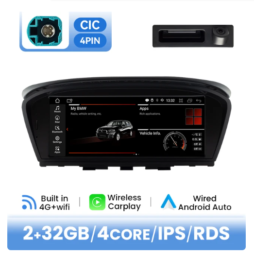 BMW E90 / E91 / E92 / E93 / E60 / E61 / E63 / E64 multimedija 4core + 2GB + 32ROM + Camera 8.8" *CIC