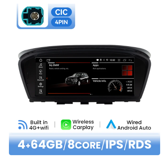 BMW E90 / E91 / E92 / E93 / E60 / E61 / E63 / E64 multimedija 8core + 4GB + 64ROM 8.8" *CIC