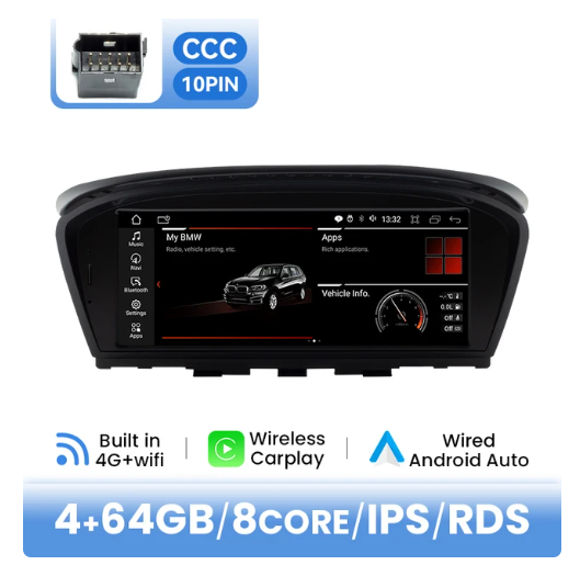 BMW E90 / E91 / E92 / E93 / E60 / E61 / E63 / E64 multimedija 8core + 4GB + 64ROM 8.8" *CCC